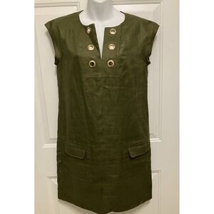 J Crew Olive Green Shirt Dress Utility Style Military‎ Size 2 Women's Lagenlook